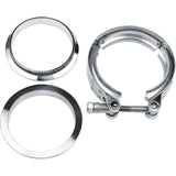 3.0 Inch V Band Clamp for Flange Kit Stainless Steel (with flanges) 304 Stainless Steel, for Turbo Exhaust Downpipe, Racing Pickup Truck Exchange Exhaust Systems