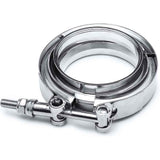 3.0 Inch V Band Clamp for Flange Kit Stainless Steel (with flanges) 304 Stainless Steel, for Turbo Exhaust Downpipe, Racing Pickup Truck Exchange Exhaust Systems