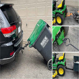 Premium Combo Hitch, Haul Pin Hitch, Handled Lawn, and Garden Equipment, or Wheeled Garbage Cans - by Garbage Commander
