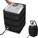 Hot Tub Spa Heater Pump Cover with Transparent PVC Top Window and Zipper Opening,Heavy Duty Waterproof Dustproof Hot Tub Insulated Pump Cover for Multiple Brands (Black)