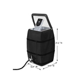 Hot Tub Spa Heater Pump Cover with Transparent PVC Top Window and Zipper Opening,Heavy Duty Waterproof Dustproof Hot Tub Insulated Pump Cover for Multiple Brands (Black)