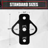 3-Way Hitch Adapter with 3/4″ Hardware Included - Golf Carts Garden Tractors Trailers Lawn Mowers Chains and Tow Straps