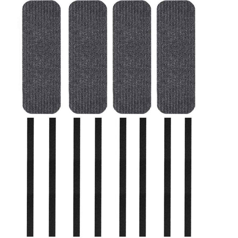 RV Step Covers 4 Pack 24" Wide x 7.5" Deep Camper Step Covers, Non Slip RV Stair Treads for Travel Trailers, Mobile Home, Motorhome (Gray)