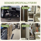 RV Step Covers 4 Pack 24" Wide x 7.5" Deep Camper Step Covers, Non Slip RV Stair Treads for Travel Trailers, Mobile Home, Motorhome (Gray)