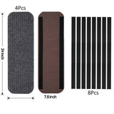 RV Step Covers 4 Pack 24" Wide x 7.5" Deep Camper Step Covers, Non Slip RV Stair Treads for Travel Trailers, Mobile Home, Motorhome (Gray)