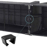 10 Pack Outdoor Patio Rattan Furniture Clips, Patio Wicker Rattan Sectional Modular Sofa Chair Connector Fasteners. (2.05 inch M)