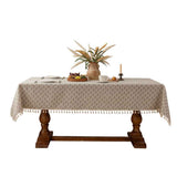 Rectangle Table Cloth, Waterproof Tablecloths with Backing for Rectangle Tables, Wipeable Spillproof Plastic Tablecloth for Dining, Camping, Indoor and Outdoor (140*200cm)