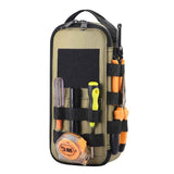 Portable Small Tool Bag, Heavy Duty Tool Pouch Bag, Durable Multiple Pockets Tool Hand Bag for Electricians, Carpenters, HVAC Technicians（Does not include tools）