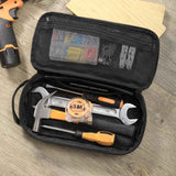 Portable Small Tool Bag, Heavy Duty Tool Pouch Bag, Durable Multiple Pockets Tool Hand Bag for Electricians, Carpenters, HVAC Technicians（Does not include tools）