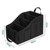 Car Seat Organizer Backseat Car Organizer with 4 Compartments, 4 Cup Holders and 7 Mesh Pockets for Front and Rear Seat, Black