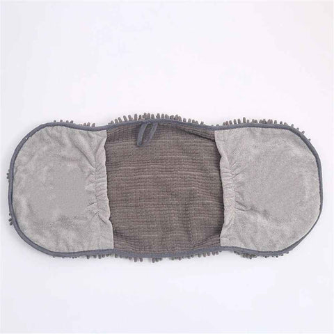 Microfiber Dog Bath Towel – Super Absorbent Dog Towels for Drying Dogs Large & Small, Quick Dry Pet Towel with Hand Pockets, Soft & Durable Puppy Towel, Machine Washable – Grey（35x80cm）