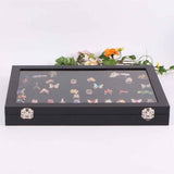 100 Slot Ring Holder Display Case - Black Jewelry Organizer with Transparent Lid, Ring Organizer For Jewelry Rings (oniy box)