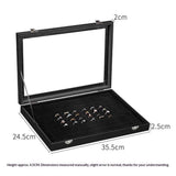 100 Slot Ring Holder Display Case - Black Jewelry Organizer with Transparent Lid, Ring Organizer For Jewelry Rings (oniy box)