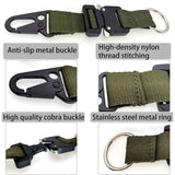2 pack Keychain for Men with Quick Release Buckle Gear Clips with Clip and Stainless Steel Ring（green）