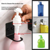Soap Bottle Dispenser Holder Wall Mounted, Hand Pump Bottles Dispenser Stand Hanging Rack Shampoo Standing Shelf Storage Holder Bracket for Bathroom Kitchen (Black 4 Pack)