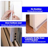 2 pack Silicone Seal Weather Stripping Tape 16.5 Feet Strip Bottom Draft Insulation Stopper Tape Weatherproof Soundproof for Door or Window Bathroom Shower Glass Gaps（45mm*5m）