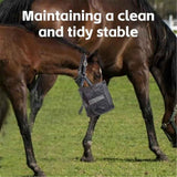 Horse Feed Bag Pack of 2, Feed Bags for Horses with Ventilation Mesh, Comfort Nose Pad Neck Pad, Adjustable Strap, Spill Proof Design for Independent Feeding Grain (M)