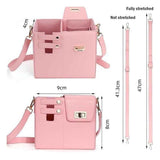 Outdoor Portable Crossbody Water Cup Storage Bag, Water Bottle Carrier Bag with Storage Pocket for Women（oniy bag）