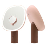 LED Makeup Mirror, Rechargeable Table Makeup Lights, 3X Magnification, Adjustable Brightness, Touch Control, Gifts (Pink/Brown) In Australia - Darrahopens