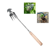 Darrahopens Home & Garden > Garden Tools > Gardening Accessories Weed Puller Tool, Garden Weed Pulling Tool, Portable Garden Weeder Tool for Vegetable Gardening Backyard Farm (Wooden Handle) In Australia - Darrahopens