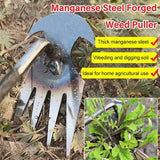 Weed Puller Tool, Garden Weed Pulling Tool, Portable Garden Weeder Tool for Vegetable Gardening Backyard Farm (Wooden Handle)