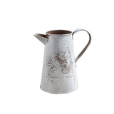 Home Decor Home Decor Shabby Chic Galvanized Finish Metal Vase Country Rustic Pitcher Primitive Jug Watering Can