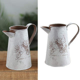 Home Decor Home Decor Shabby Chic Galvanized Finish Metal Vase Country Rustic Pitcher Primitive Jug Watering Can