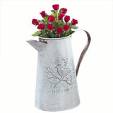 Home Decor Home Decor Shabby Chic Galvanized Finish Metal Vase Country Rustic Pitcher Primitive Jug Watering Can