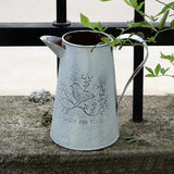 Home Decor Home Decor Shabby Chic Galvanized Finish Metal Vase Country Rustic Pitcher Primitive Jug Watering Can