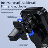 15W Fast Wireless Car Charger Vent Mount Fast Charging Auto-Clamping Air Vent Car Phone Holder (Black)