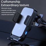 15W Fast Wireless Car Charger Vent Mount Fast Charging Auto-Clamping Air Vent Car Phone Holder (Black) In Australia - Darrahopens