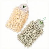 2 Pcs Towels Hanging Fuzzy Ball Hand Towels Chenille Hand Towels for Bathroom Hand Towels with Hanging Loops Beige and Light Green In Australia - Darrahopens