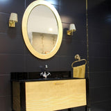 Brass Closed Towel Ring with Wall Mount Angle Heavy Duty Hand Towel Bar Lavatory Hand-Towel Ring Brass Material