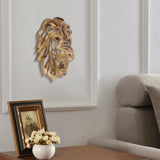 Gold Animal Head Wall Decor Wall Sculpture Home Decor Statue for Living Room Office Bedroom Modern Decor for Men Women Lion
