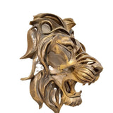 Gold Animal Head Wall Decor Wall Sculpture Home Decor Statue for Living Room Office Bedroom Modern Decor for Men Women Lion