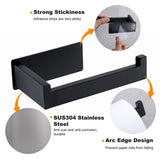 Self-Adhesive Toilet Paper Holder Black, Premium Stainless Steel Rustproof Toilet Roll Holder no Drilling for Bathroom, Kitchen In Australia - Darrahopens