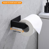 Self-Adhesive Toilet Paper Holder Black, Premium Stainless Steel Rustproof Toilet Roll Holder no Drilling for Bathroom, Kitchen In Australia - Darrahopens