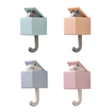 4 Pcs Cute Pet Hooks Cat Wall Hooks, Cute Box Cat Hooks Powerful Self Adhesive Hooks Without Drilling Cat Key Hanger for Coat Hat In Australia - Darrahopens