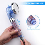 Detachable Ionic Filter Shower Head, High Pressure Showerhead with 3 Setting, Water Saving and Purify Water Quality, Stone Filter In Australia - Darrahopens