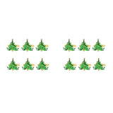 12Pcs Green Chirstmas Tree Napkin Rings,Golden Rings Designed with Red and for Christmas Dinning Table In Australia - Darrahopens