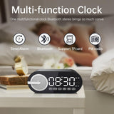 Digital Alarm Clock with Bluetooth Speaker, Dual Alarm Clock for Bedroom Heavy Sleeper Wireless Speaker  (Black)