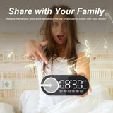 Digital Alarm Clock with Bluetooth Speaker, Dual Alarm Clock for Bedroom Heavy Sleeper Wireless Speaker  (Black)