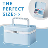 Medicine Lock Box, Lockable Medication Box with Portable Storage Case,Locked medicine box,Locking medicine box Empty Storage