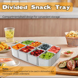 1Pcs Snack Tray with Lid Divided Serving Tray with Lid Veggie Fruit Tray Divided Serving Platter Snackle Box Charcuterie Container In Australia - Darrahopens