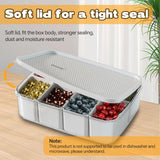 1Pcs Snack Tray with Lid Divided Serving Tray with Lid Veggie Fruit Tray Divided Serving Platter Snackle Box Charcuterie Container In Australia - Darrahopens
