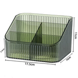 Makeup Organizer Cosmetics Storage Box, Large Capacity Make Up Brush Holder Organizer Vanity Accessories (Green)