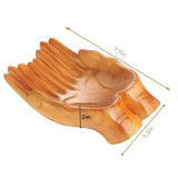 Crystal Holder Carved Hands Offering Bowl for Crystal Stone Keepsakes Trinkets Display,Carved Hand Crystal Display Shelf