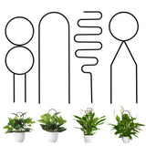 4 Pcs Small Metal Trellis for Potted Plants,Gold Trellis for Climbing Plants Indoor,Mini Trellis for Potted Plant Support (Black) In Australia - Darrahopens