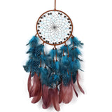 Peacock Green Feathers with Handmade Pearl and Wooden Beads,，Wall Hanging Decor for Bedroom Dorm Home Ornaments Craft Gift In Australia - Darrahopens