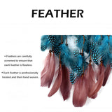 Peacock Green Feathers with Handmade Pearl and Wooden Beads,，Wall Hanging Decor for Bedroom Dorm Home Ornaments Craft Gift In Australia - Darrahopens